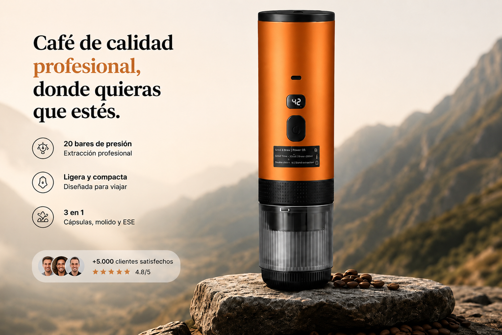 Nomad Espresso™ | Cafetera Portátil 3 en 1