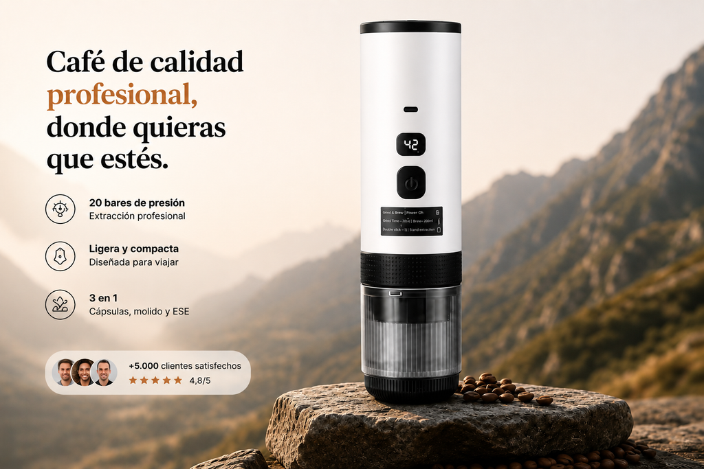 Nomad Espresso™ | Cafetera Portátil 3 en 1